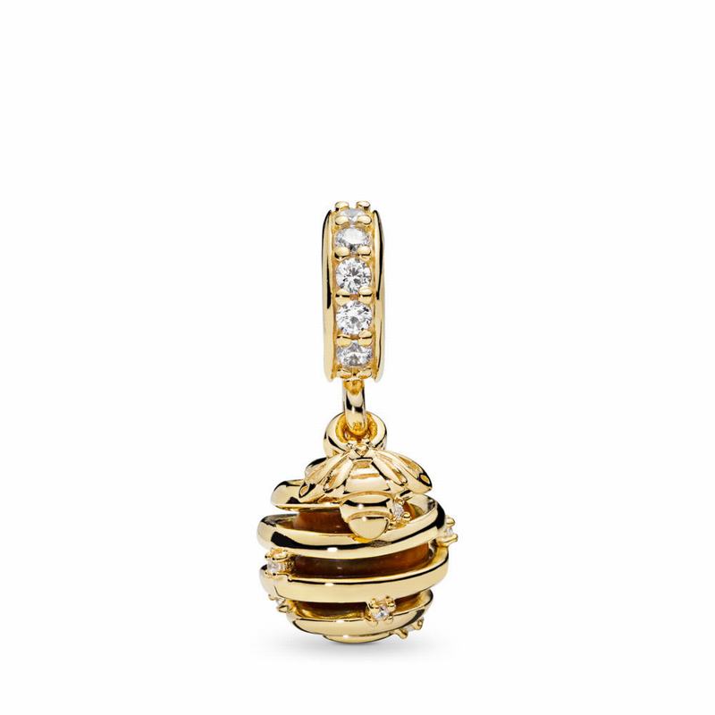 PANDORA Shine™ Sweet As Honey Dangle Charm NZ, 18ct Gold Plated (301572-LCI)